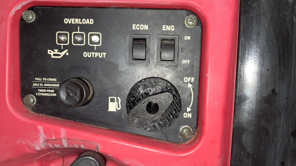 Champion 2000w stackable generator knob fuel switch + screw - 3D print part