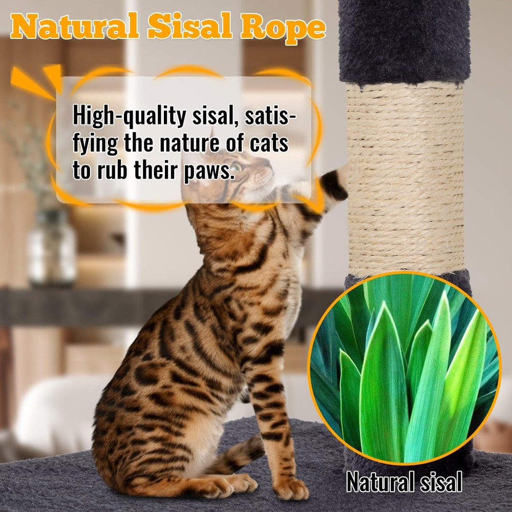 Multi Level Cat Tree Indoor Cat Tower with Scratching Posts