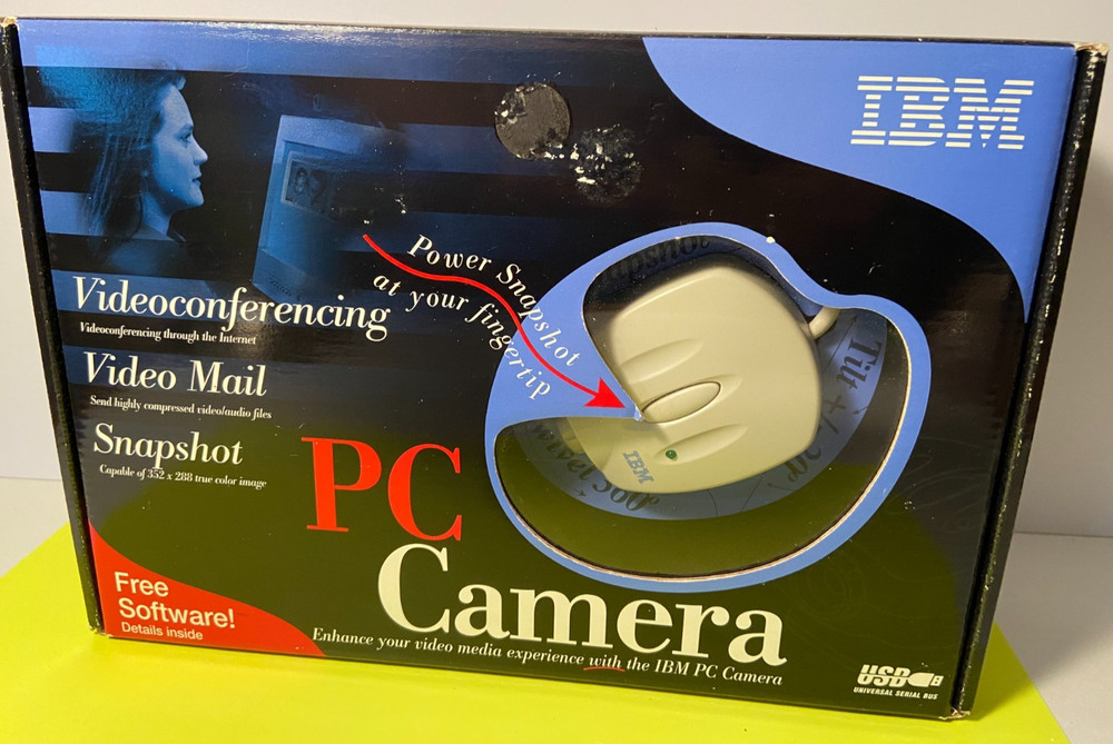 New IBM Microsoft PC Camera Videoconferencing Video Mail Snapshot Sealed / NOS