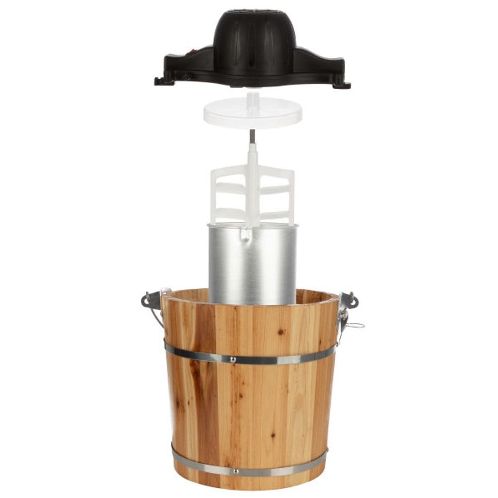 Electric Ice Cream Maker Machine - 4 Quart Old Fashioned Icecream Maker with Han