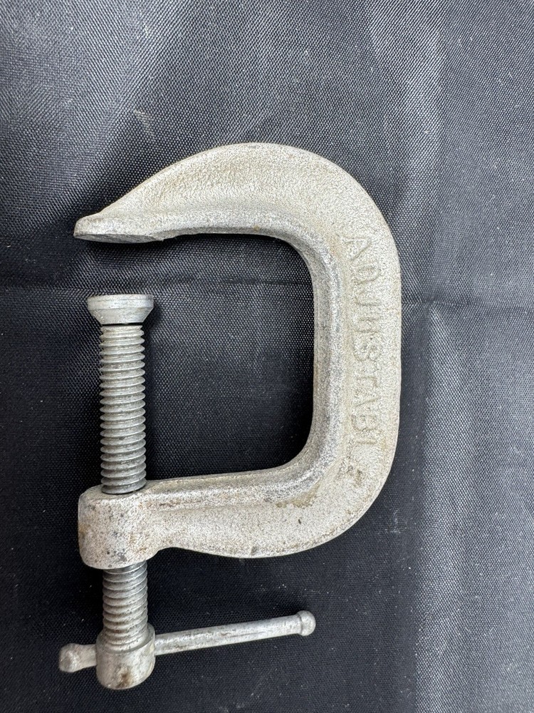 Vintage Adjustable 1 1/2 Inch C Clamp Silver