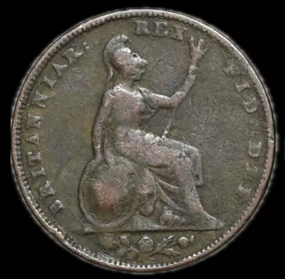 1834 Great Britain Farthing 1/4d