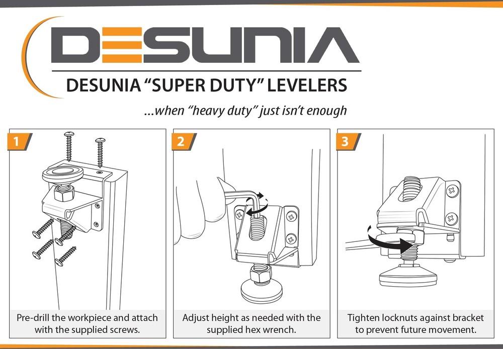 Level Any Workbench Instantly - Heavy Duty Adjustable Feet Set