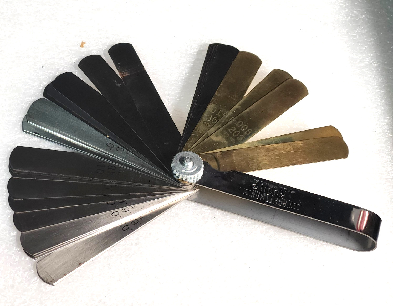 Craftsman 40811 Steel Brass Thickness Feeler Gauge Set