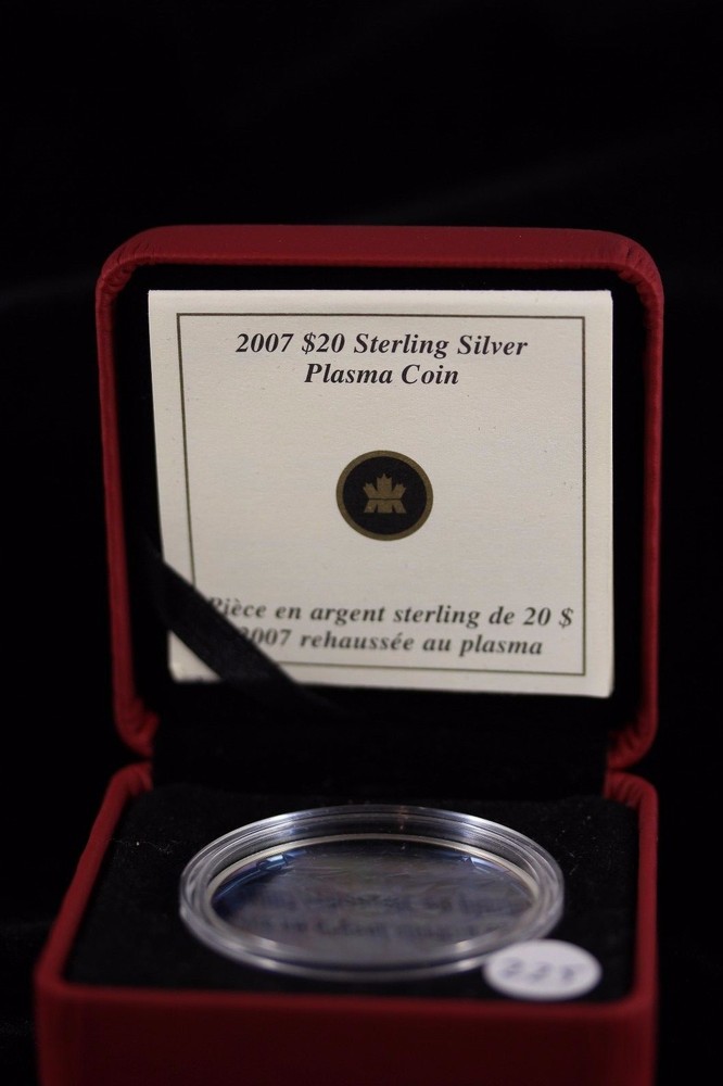 2007 Blue Plasma, RCM Proof Silver $20 Dollar Coin
