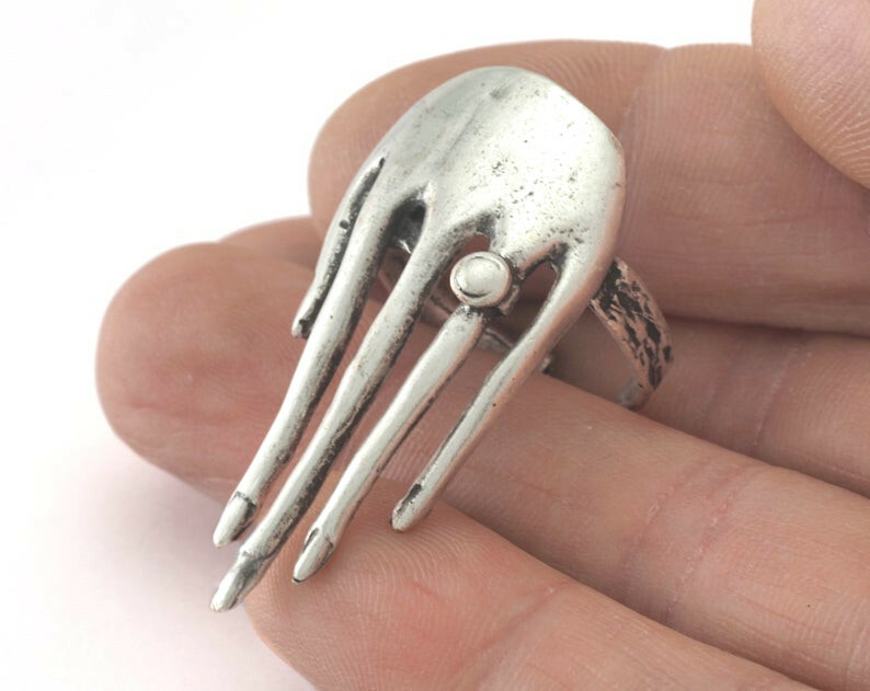 Hand Adjustable Ring brass (Color Options) 18mm 7.5US innsize Adjustable 2730