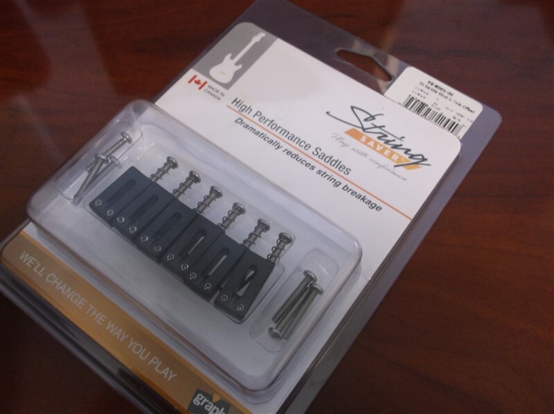 NEW - Graph Tech PS-8001-00 String Saver Offset Saddles For Fender Strat