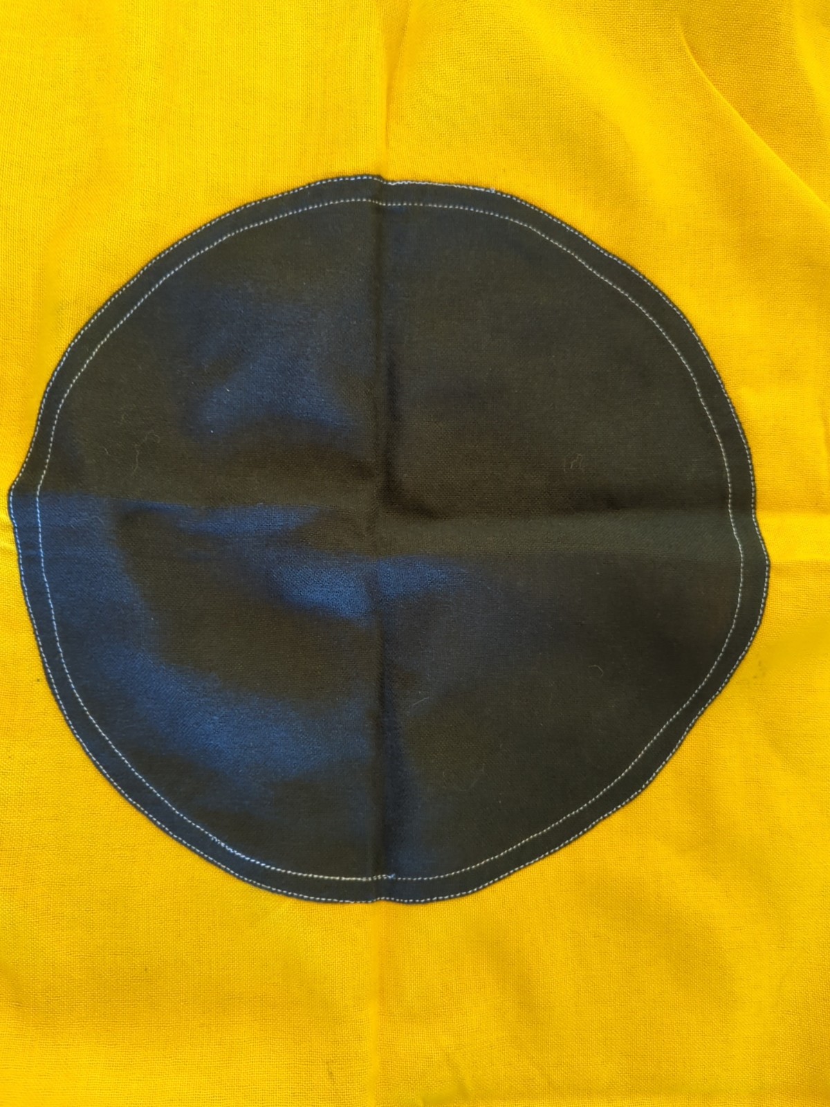 Salvaged Vintage Nautical International Signal Flag I (India) With Clasp 32x36"