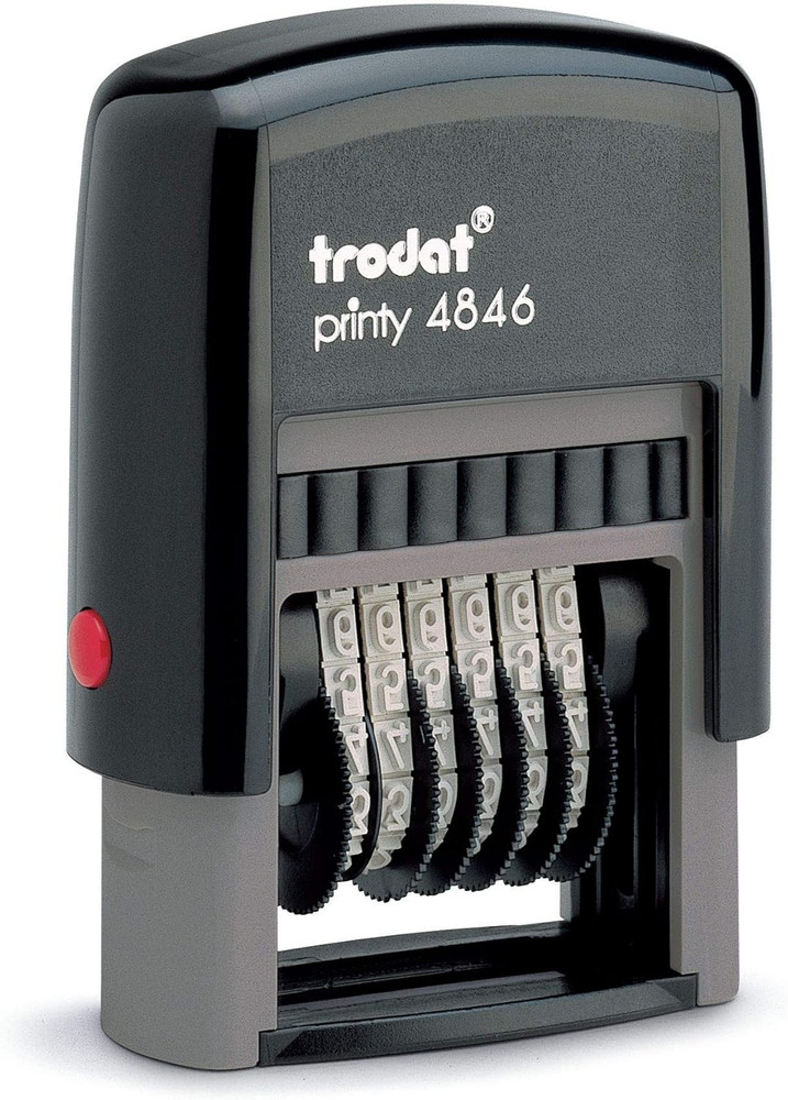 Self Inking 6 Digit Number Stamp Rubber Numberer Office Rapid Numbering