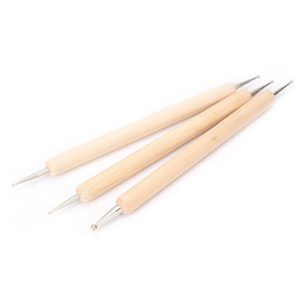 5 pcs DIY Leather PMC Craft Modelling Splicing Embossing Spoon Carving Tool Kit