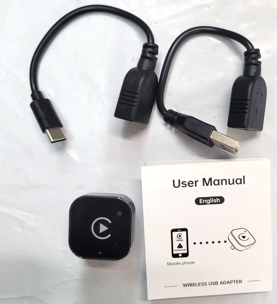 2025 Upgraded Mini Wireless CarPlay & Android Auto Adapter, 2-in-1 CarPlay