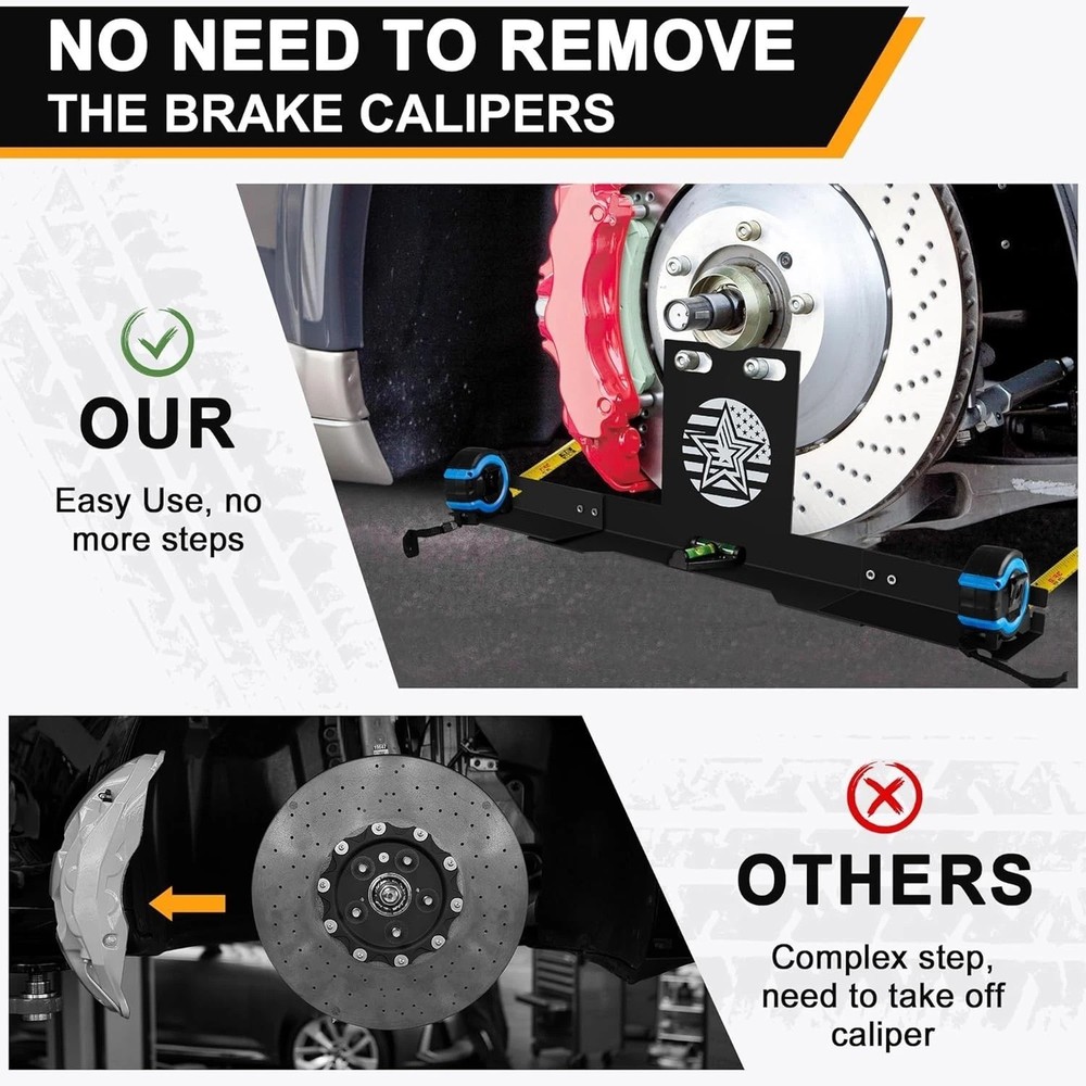 Compact Wheel Alignment Tool Kit with Measuring Plates for DIY Car Maintenance