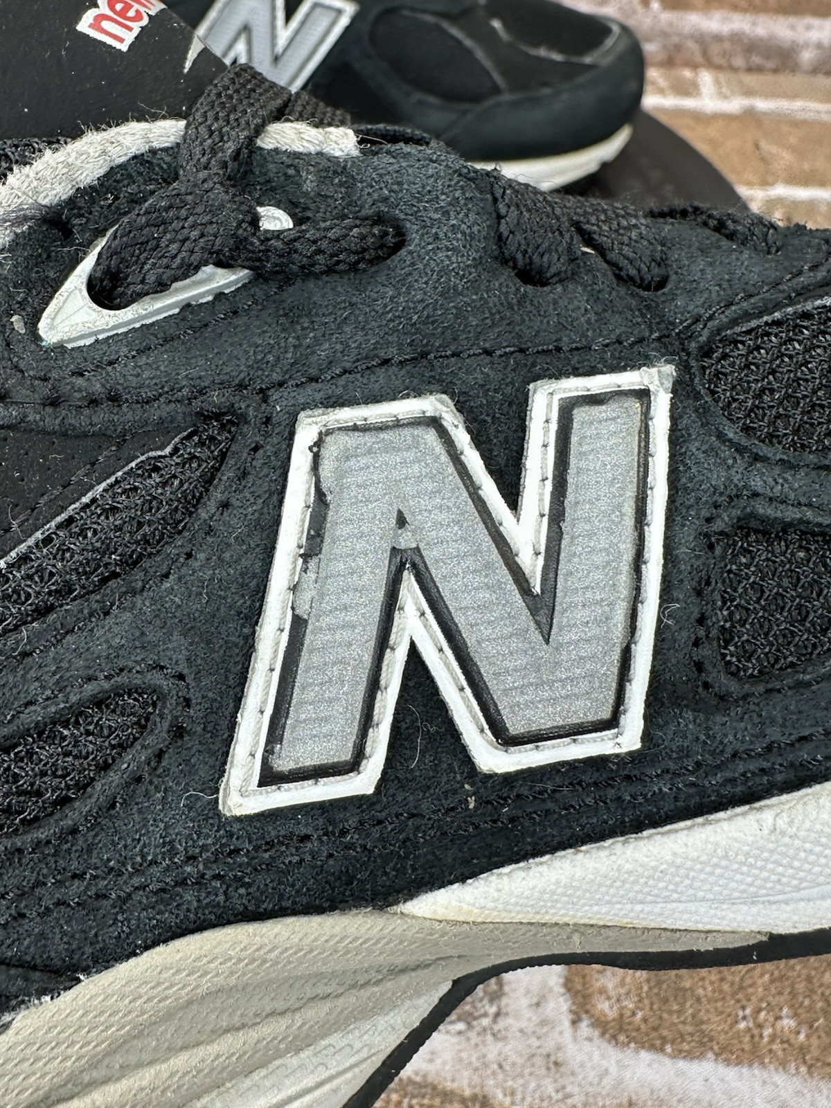 New Balance 990v3 Black Silver Running Shoes Sneakers PC990BS3 Boys Youth Size 1