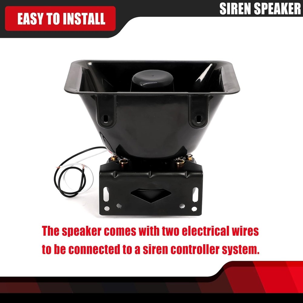 High Performance Siren Speaker Compatible with Any Speaker, Black
