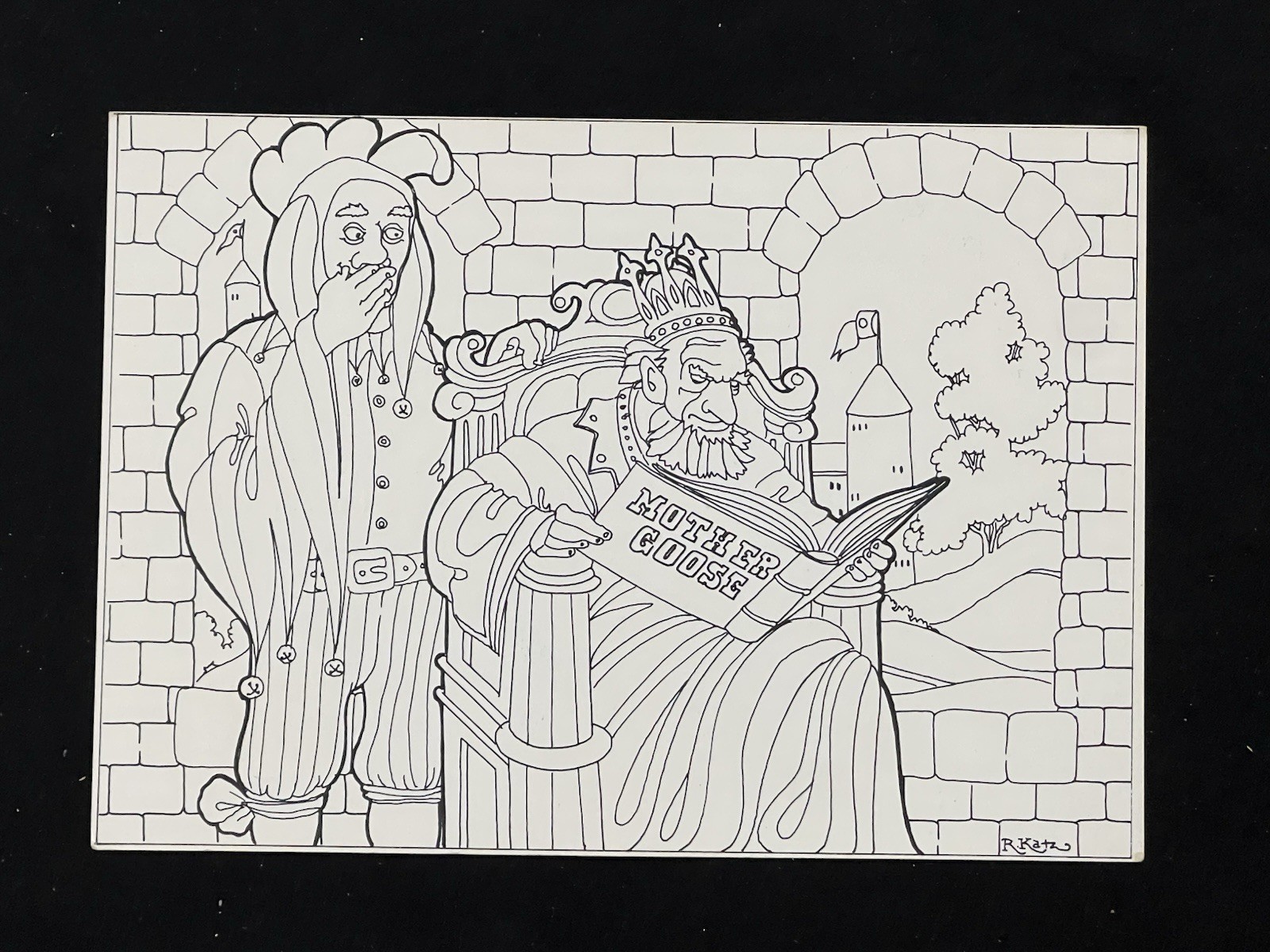 VTG 1974 Doodle Art Coloring Postcard Lot 10 Open Door Enterprises Unused