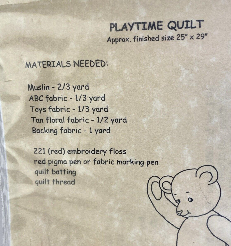 Playtime Childs Quilt Pattern Liberty Rose 265