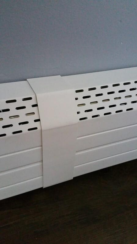Baseboard Heat Cover Splice Plate Rust Resistant Composite Material Snaps Over