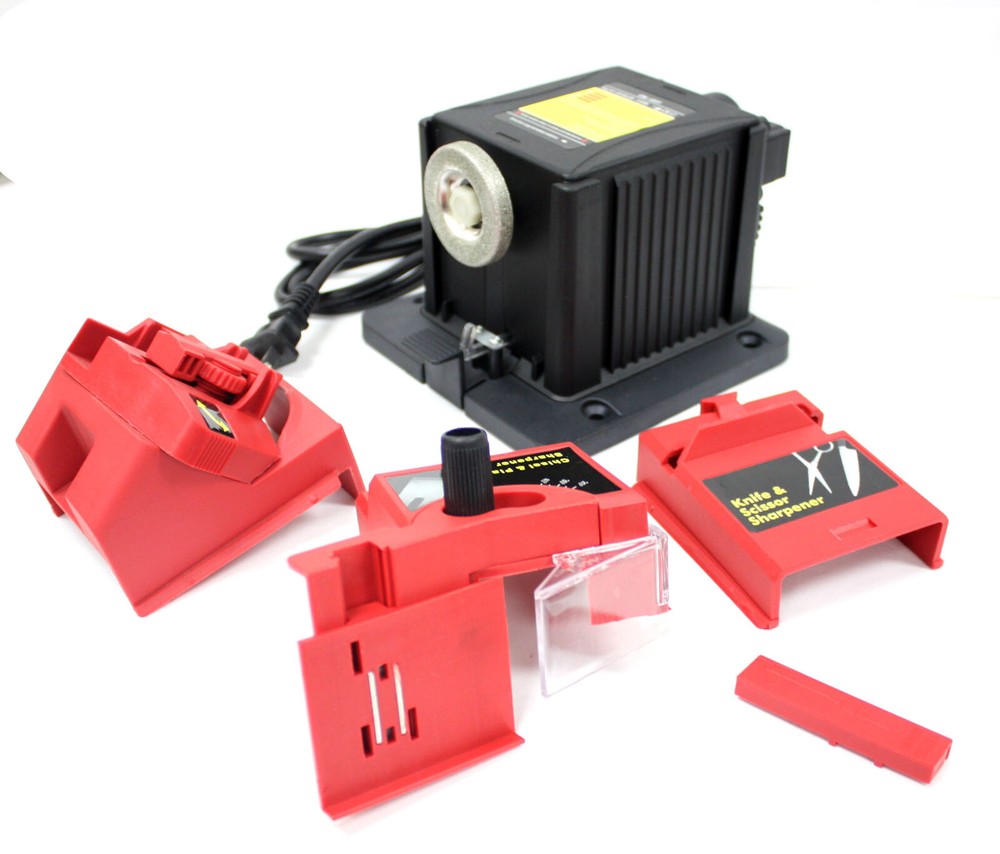 Multi-Task Electric Knife Scissor Drill Bit Chisel Planer Sharpener 110V 65W