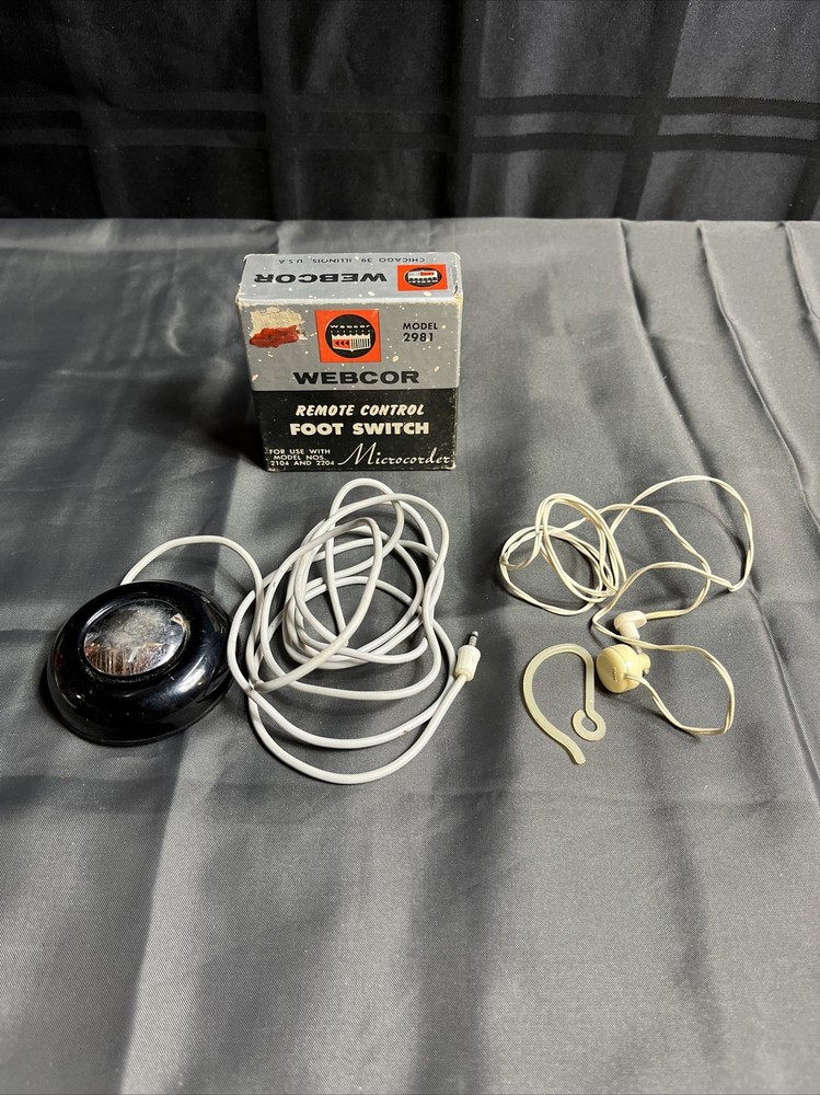 Vintage Webcor Remote Control Foot Switch Model 2981 Microcorder
