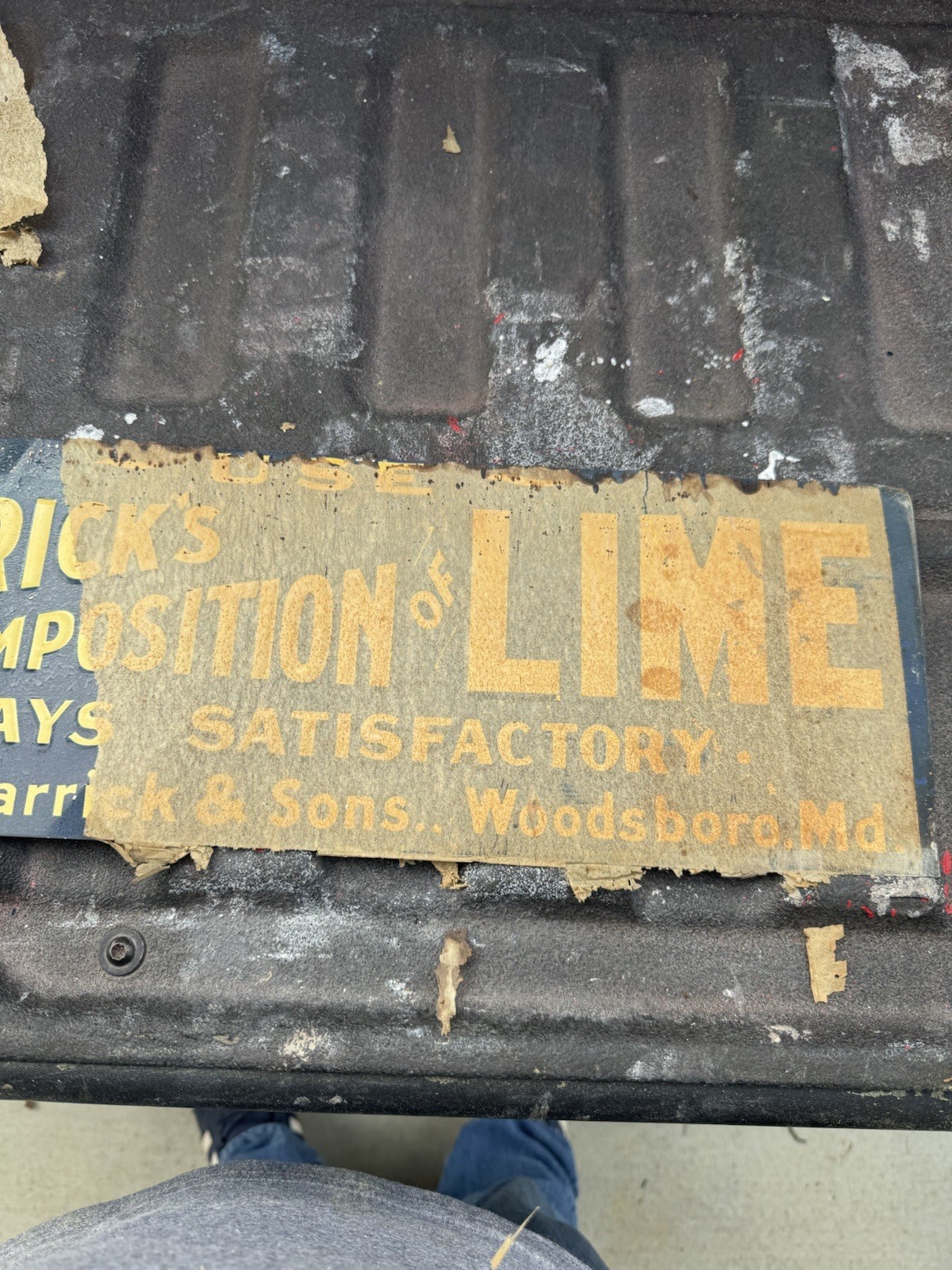 Barrick’s Lime Sign Woodsboro Maryland Coal Gas Oil