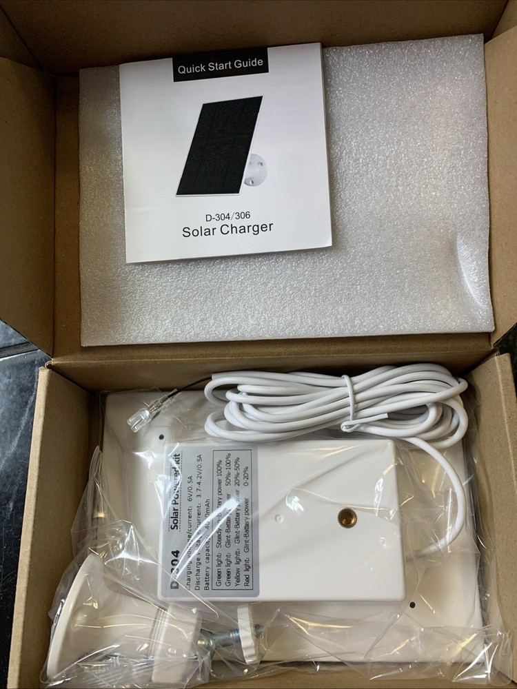 Solar Panel for Ring Doorbell, 5W Charger Compatible White