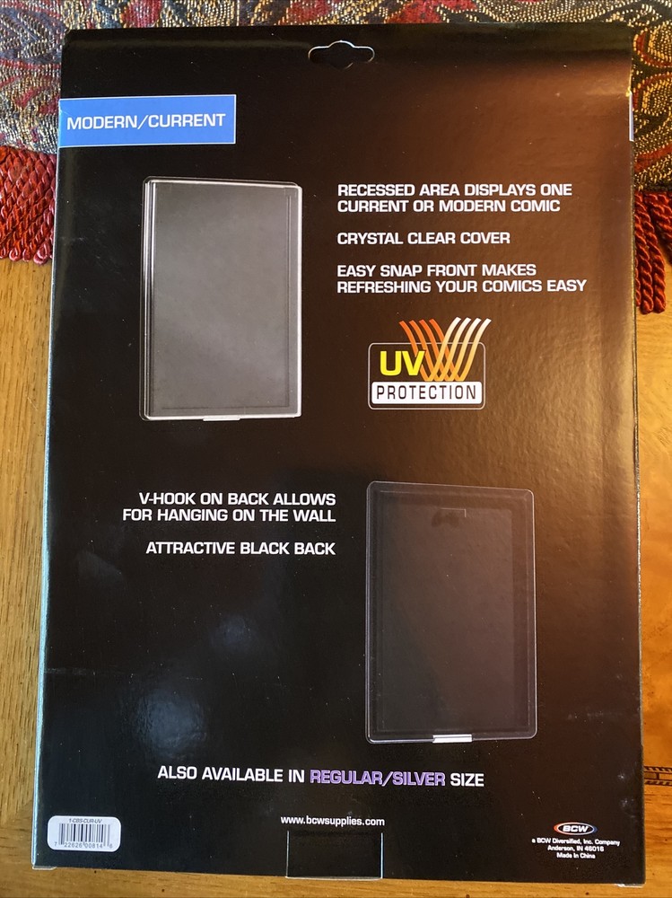 BCW Comic Book Holder UV Showcase CURRENT Wall Mount Display Case Frame Modern