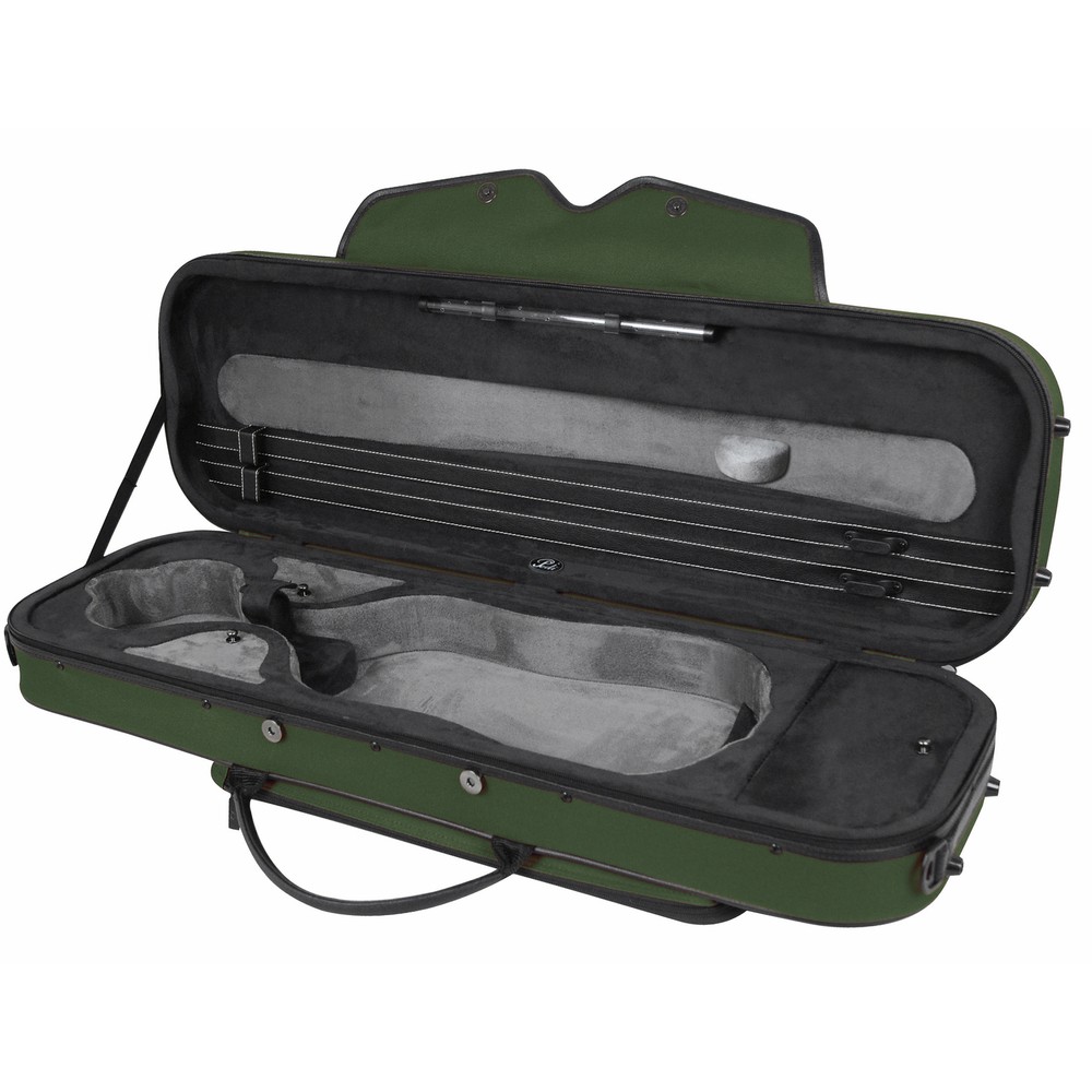 Pedi Violin Case, NiteFlash, 4/4, Olive Green/Grey