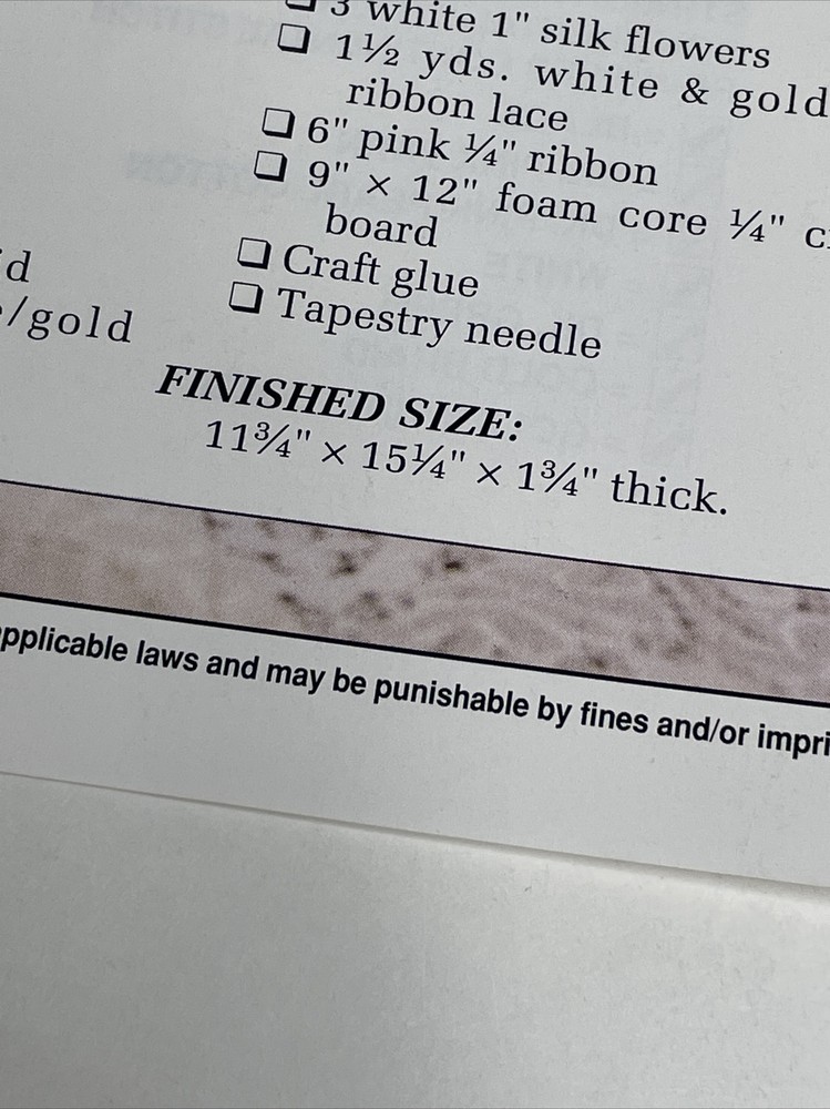 Victorian Shadow Box Annie's Plastic Canvas Pattern