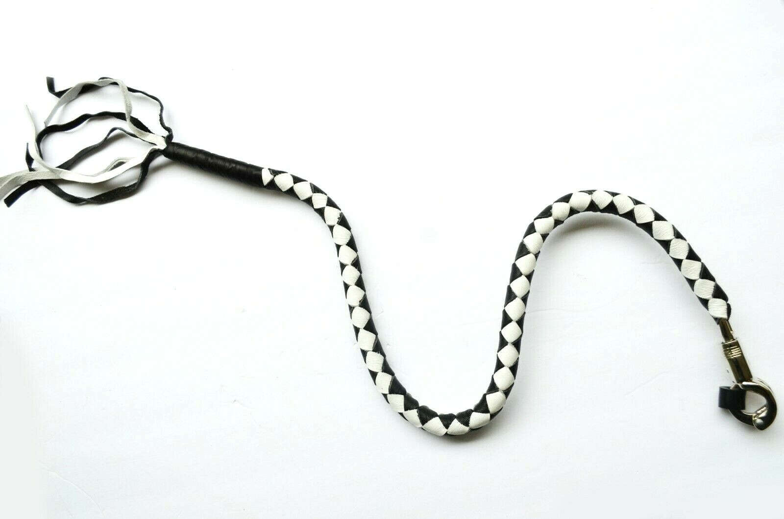 Motorcycle Get Back Whip GENUINE leather with tassels Getback