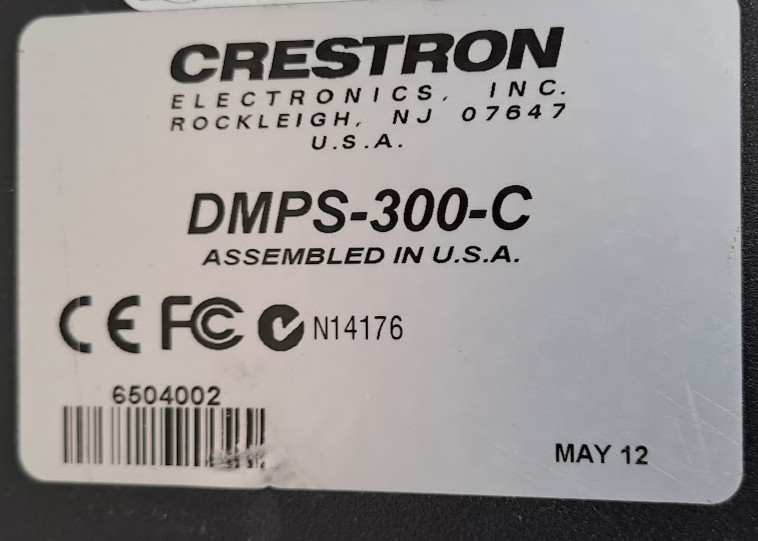 Crestron DMPS-300-C Digital Media Presentation System HDMI