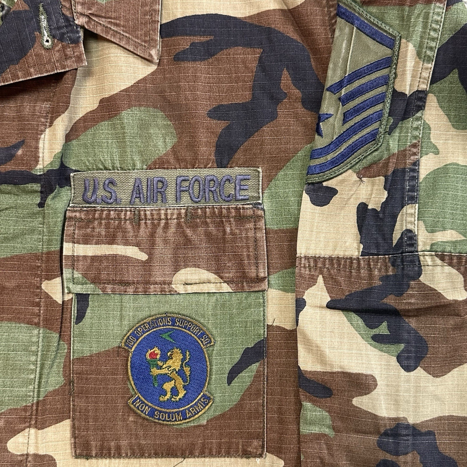 USAF Air Force Europe BDU Woodland Camo Uniform Large-Regular