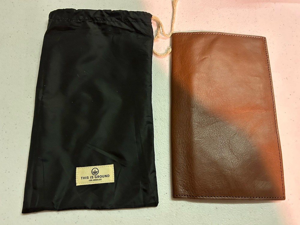 This Is Ground Leather Passport Wallet w/ Bag