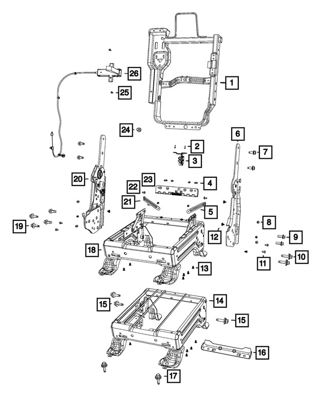 Genuine Mopar Seat Bolt 68426982aa