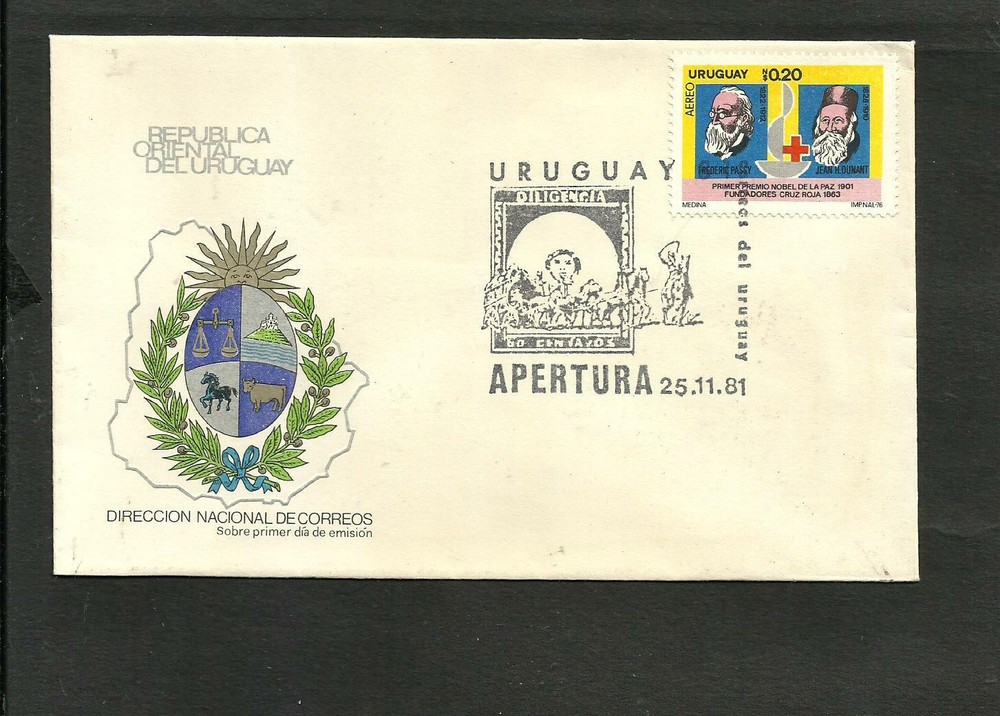 RED CROSS URUGUAY FDC 1981 VF
