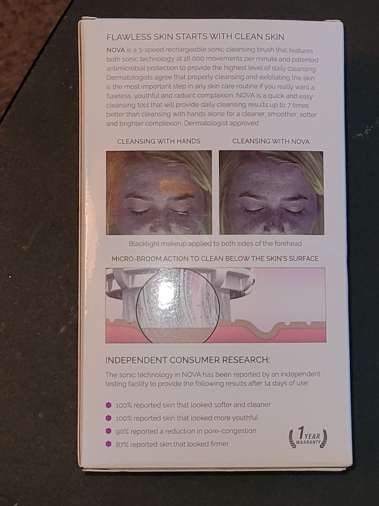 NOVA Spa Sciences NOVA Antimicrobial Sonic Cleansing System NEW Open box
