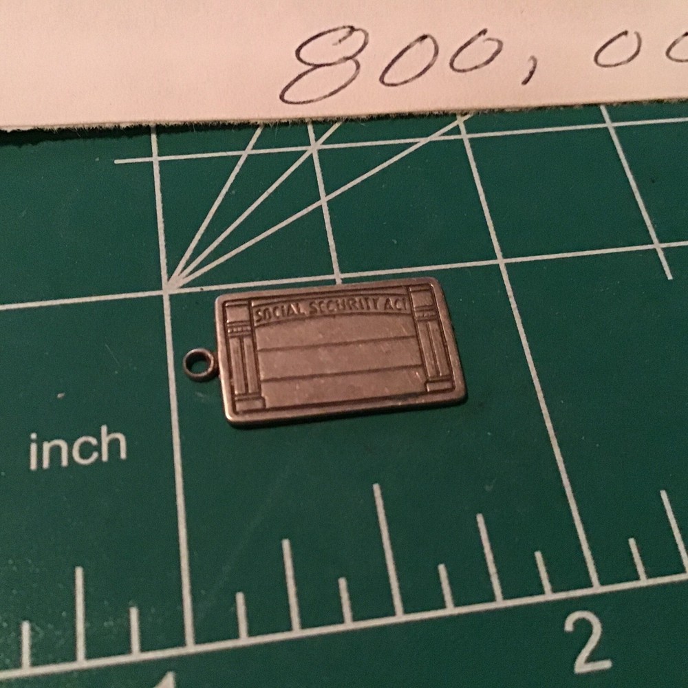 Fun STERLING SILVER Handcrafted Engravable Social Security Card CHARM