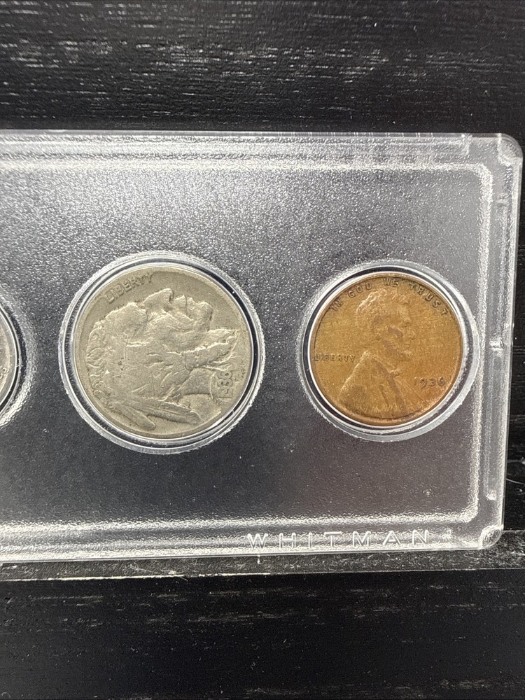 1936 U S MINT SET (3 SETS LOT)- 90% SILVER COINS .