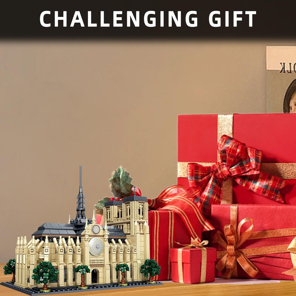 Micro Building Blocks Notre Dame - Architectural Model Cathedral Mini Block B...