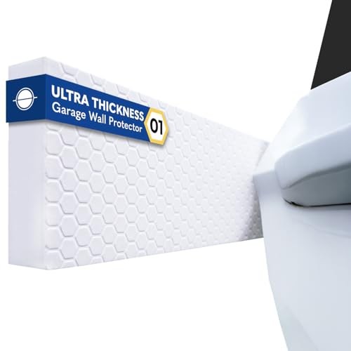 WP01 Garage Wall Protector Car Door Protector, Tool-Free, Designed 2 Pack White