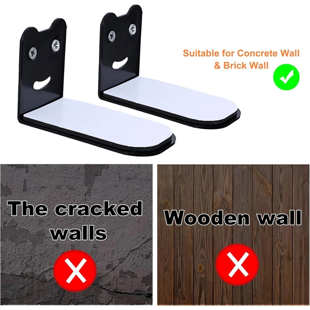 Universal Sound Bar Wall Mount Bracket Kit Includes Long Screws and Anchors