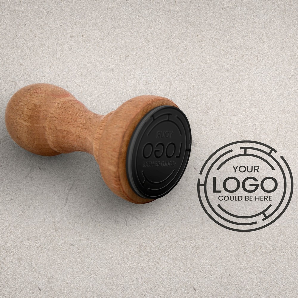 38mm Stamp Wood Round Handle, 10Pcs Wooden Knobs Stamp Mounts Drawer Pulls