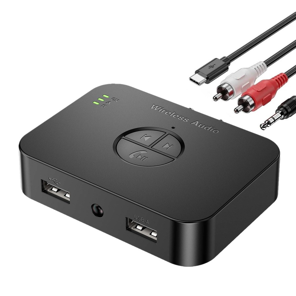 New Bluetooth 5.4 Receiver Wireless Audio Adapter RCA/AUX/Type-C/USB interface