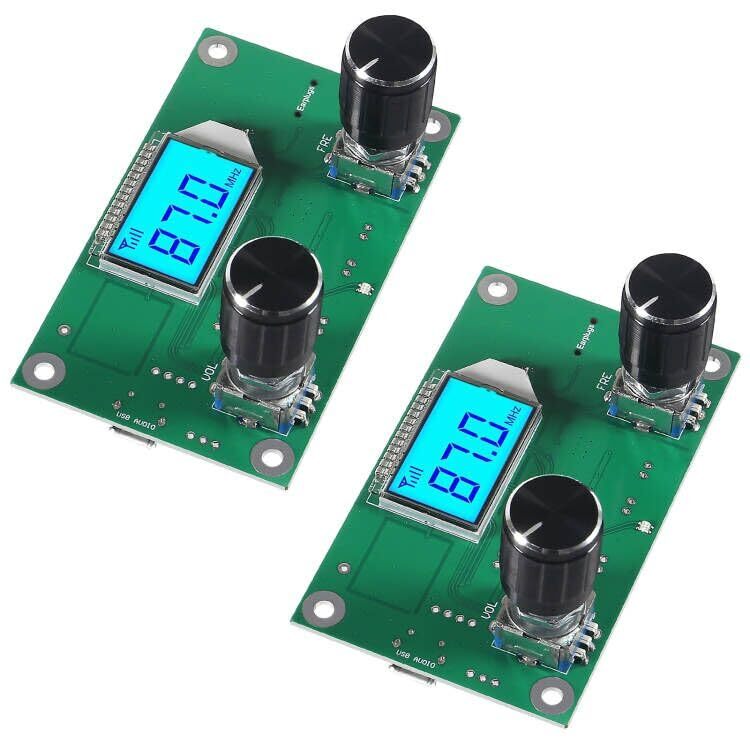 2 Pieces Digital FM Receiver Module Radio Receiver Module Digital Stereo Boar...