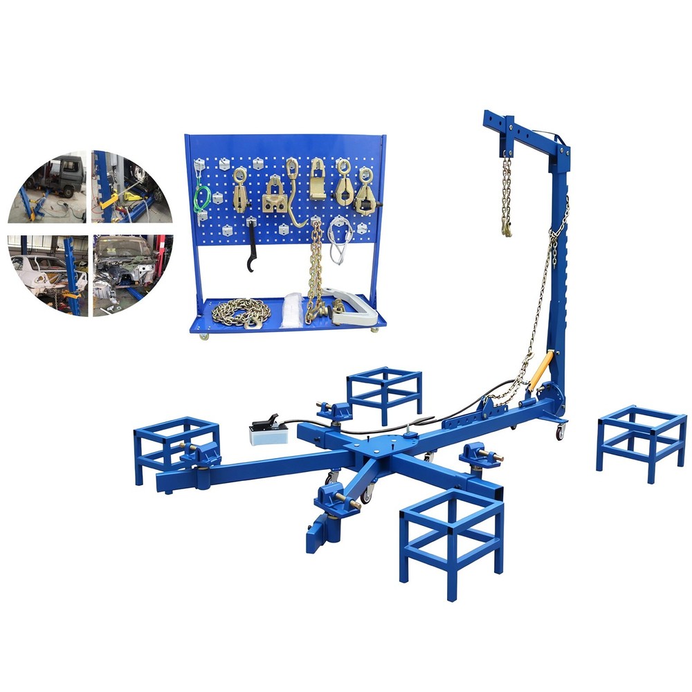 7716lbs Loading Capacity Auto Body Frame Puller Straightener w/attachment Tools