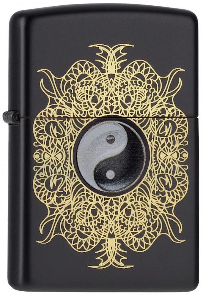 Zippo Ying and Yang Black Matte 28829