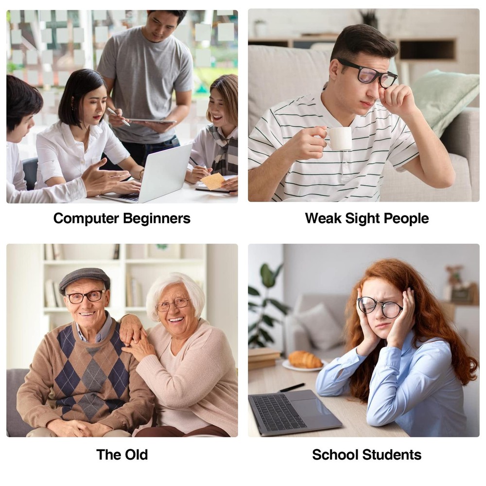 SABLUTE Large Print Backlit Keyboard Wired USB Lighted Computer Keyboards with