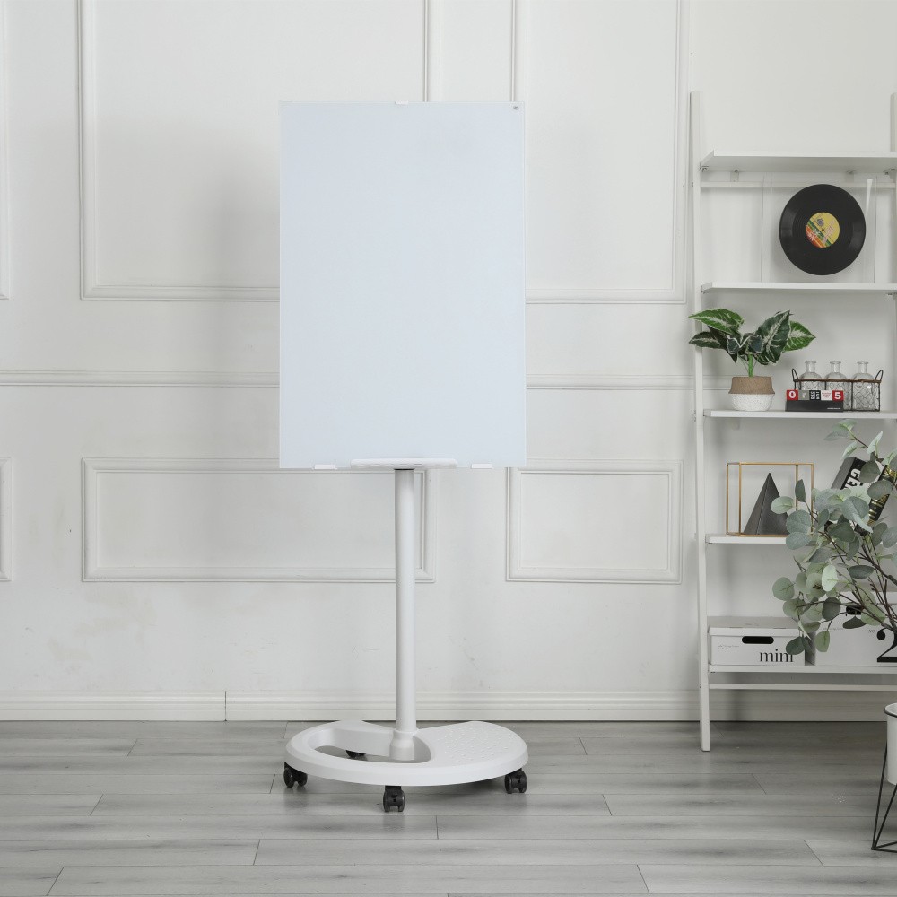 Adjustable Glass Whiteboard 36"×24" Magnetic with Markers & Eraser