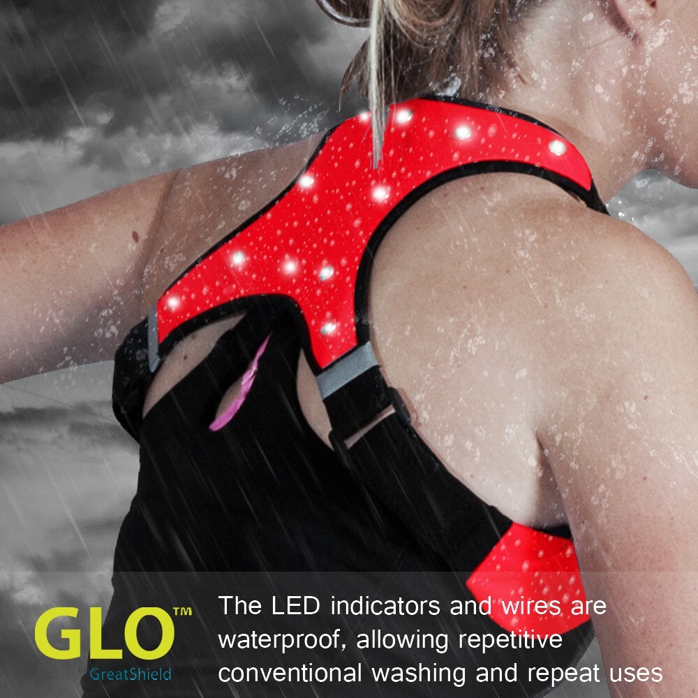 Reflective Outdoor Running Cycling Biking Night LED Light Safety Vest Waterproof