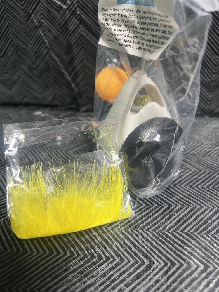 Balance Cat Toy Kitten Play Ball Feather