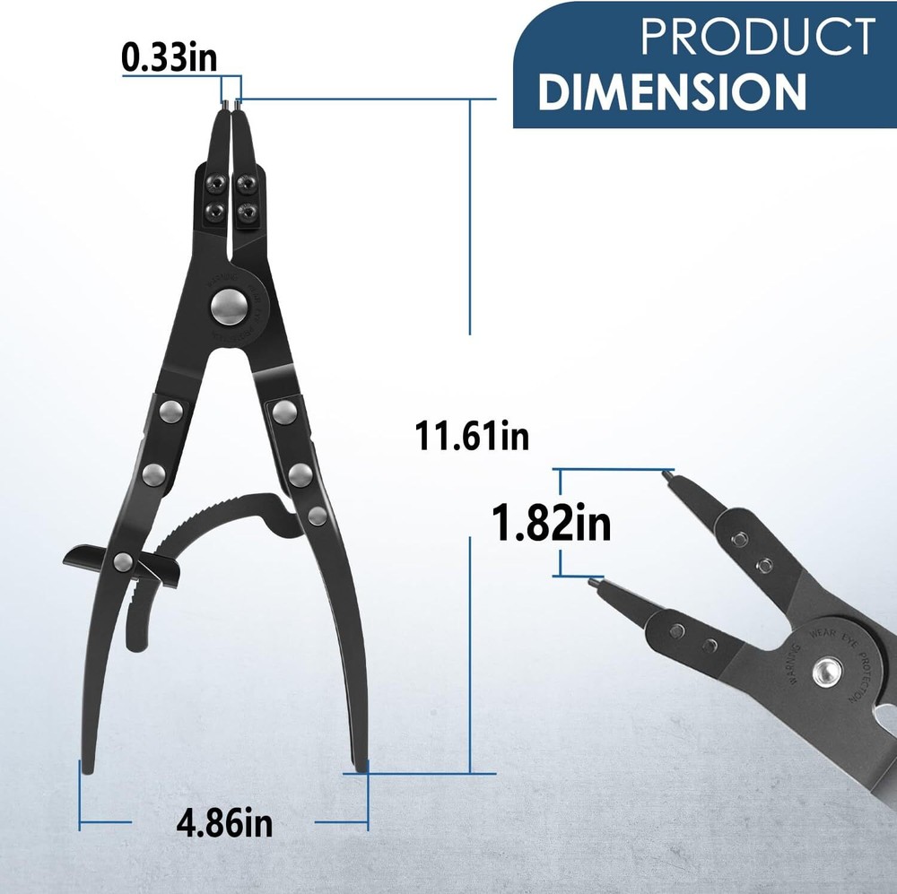 Spindle Large Snap Ring/ Retaining Ring Pliers for Ford Super Duty #38700